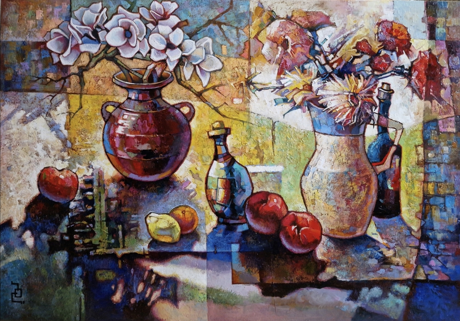 Still life with apples