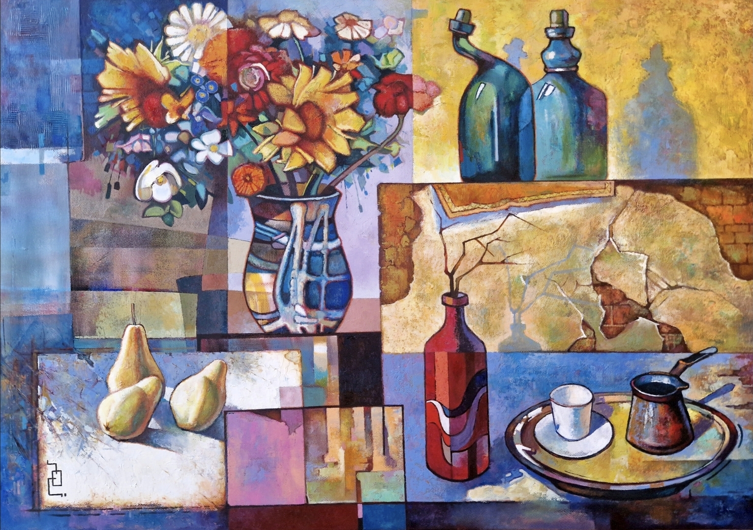 Still life with pears